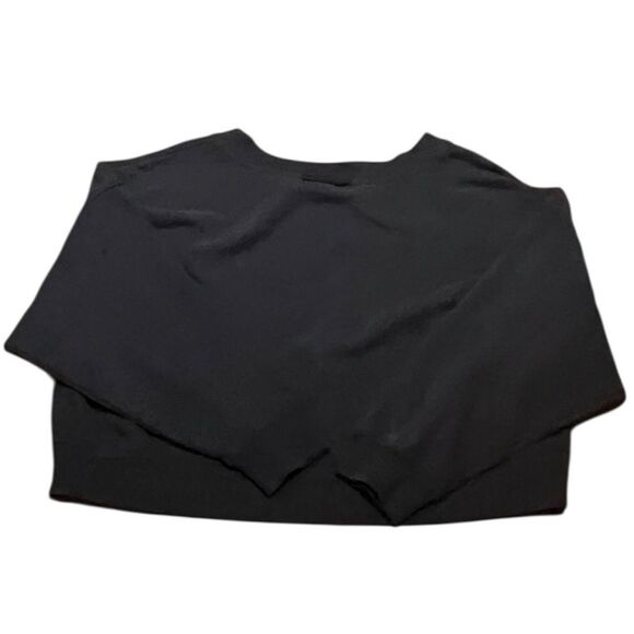 JoyLab Charcoal Black V-Neck Cropped Relaxed Fit Sweatshirt, Size L, NWT - Picture 3 of 8